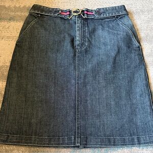 Talbots Dark Blue Denim A-Line Skirt size 6